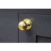 Polished Brass Ball Cabinet Knob 31mm