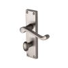 Project Hardware Door Handle for Bathroom Malvern Design Satin Chrome finish