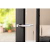 Millhouse Brass Mason Lever Door Handle on Concealed Round Rose - Satin Nickel