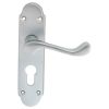 Oakley Lever On Euro Lock Backplate - Satin Chrome