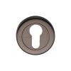 Heritage Brass Euro Profile Cylinder Escutcheon Matt Bronze finish