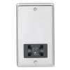 Eurolite Stainless Steel Shaver Socket Polished Stainless Steel