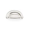 Alexander & Wilks - Collaco Ridged Cabinet Cup Pull - Polished Nickel