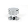 Polished Chrome Brompton Mortice/Rim Knob Set (Beehive)