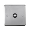 Eurolite Stainless Steel TV Socket Polished Stainless Steel