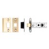 64mm Ce B/T Tubular Mortice Latch Square  - Satin Brass