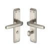 Heritage Brass Door Handle for Bathroom Deco Design Satin Nickel finish