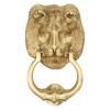 Heritage Brass Lion Knocker Satin Brass finish