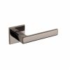 Tupai Rapido 5S Line Portel Lever Door Handle on 5mm Slimline Square Rose - Black Satin Nickel