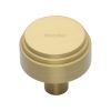 Heritage Brass Cabinet Knob Round Deco Design 32mm Satin Brass finish