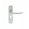 Lilla Lever On Euro Lock Backplate - Satin Chrome