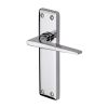 Heritage Brass Door Handle Lever Latch Kendal Design Polished Chrome finish