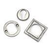 Pewter Round Euro Escutcheon (Square Rose)