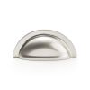 Alexander & Wilks - Bardom Ridged Cabinet Cup Pull - Satin Nickel