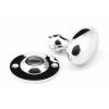 Polished Chrome Oval Mortice/Rim Knob Set