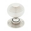 Polished Nickel Beehive Mortice/Rim Knob Set