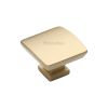 Heritage Brass Cabinet Knob Plinth Design with base 35mm Satin Brass finish