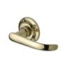 Project Hardware Door Handle Lever Latch on Round Rose Avon Design Polished Brass finish