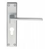 Serozzetta Equi Lever On Euro Lock Backplate - Satin Chrome