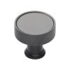 Heritage Brass Cabinet Knob Florence Knurled Design 32mm Matt Bronze finish