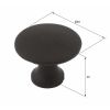 Ashton Cupboard Knob (40mm ø) - Flat Black