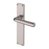 Heritage Brass Octave Lever Latch Door Handle on 200mm Plate Satin Nickel finish