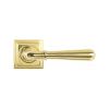 Polished Brass Newbury Lever on Rose Set (Square) - Unsprung