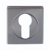 Serozzetta Square Euro Profile Escutcheon - Black Nickel