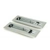 Polished Chrome 175mm Art Deco Rectangular Pull -Privacy Set