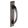 Heritage Brass Door Pull Handle on Plate Matt Bronze finish