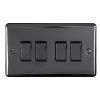 Eurolite Enhance Decorative 4 Gang Switch Black Nickel