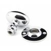 Polished Chrome Oval Mortice/Rim Knob Set