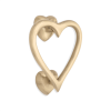 Heart Door Knocker Satin Brass