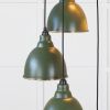 Smooth Brass Brindley Cluster Pendant in Heath