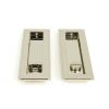 Polished Nickel 175mm Art Deco Rectangular Pull -Privacy Set