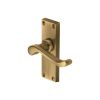 Heritage Brass Door Handle Lever Latch Bedford Short Design Antique Brass finish