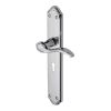 Heritage Brass Door Handle Lever Lock Verona Design Polished Chrome finish