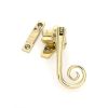 Polished Brass Night-Vent Locking Monkeytail Fastener (Steel Window)