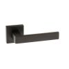 Forme Asti Lever Door Handle on Minimal Square Rose - Matt Black