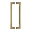 Heritage Brass Door Pull Handle Bauhaus Design 330mm Polished Brass Finish