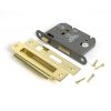 Polished Brass 3" Heavy Duty Bathroom Mortice Lock