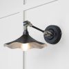 Smooth Nickel Flora Wall Light in Elan Black