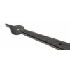 Black 24" Hook & Band Hinge - Cranked (pair)