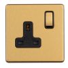 Eurolite Concealed 3mm 1 Gang 13Amp Dp Switch Satin Brass