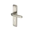 Heritage Brass Door Handle Lever Lock Deco Design Satin Nickel finish