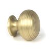 Satin Brass Beehive Cabinet Knob 40mm