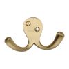 Heritage Brass Double Coat Hook Satin Brass finish