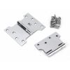 Polished Chrome 4" x 3" x 5"  Parliament Hinge (pair) ss