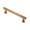 Ftd Knurled Pull Handle 128mm c/c - Satin Brass