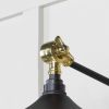 Smooth Brass Flora Wall Light in Elan Black